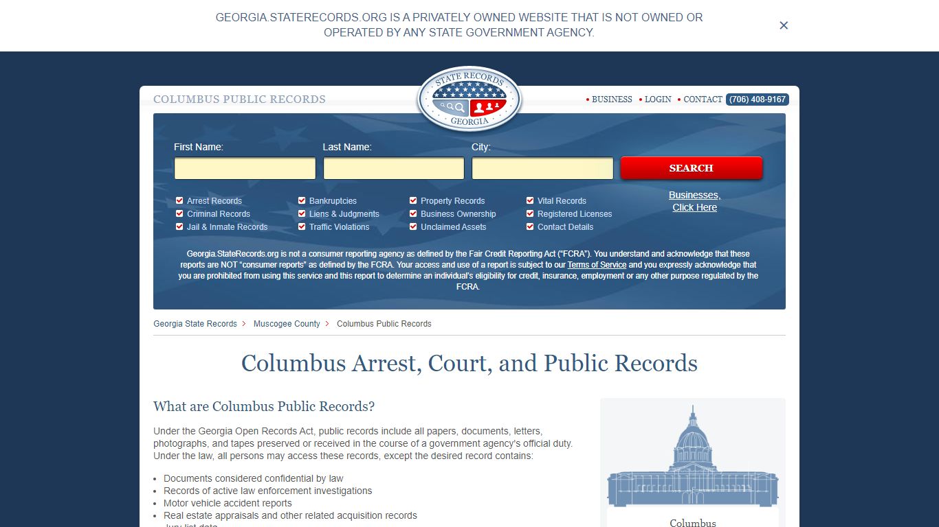 Columbus Arrest and Public Records | Georgia.StateRecords.org